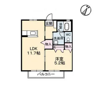 メゾンスカイヒルズN棟【1階】の間取り
