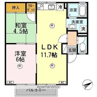 サンパティーク松本 A棟【2階】の間取り