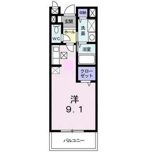ラ・ペジーブル【1階】の間取り