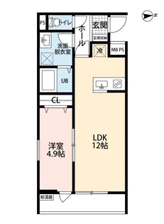 リーブルファイン谷在家【3階】の間取り