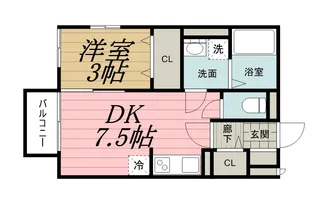 グランモア登戸 壱番館【2階】の間取り