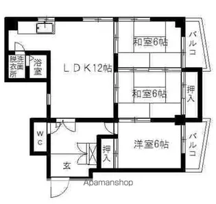 ハンリーラ円入【2階】の間取り