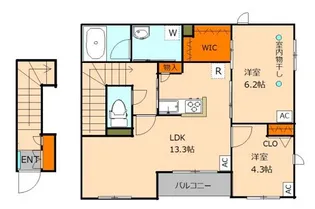 コーポ田園【2階】の間取り