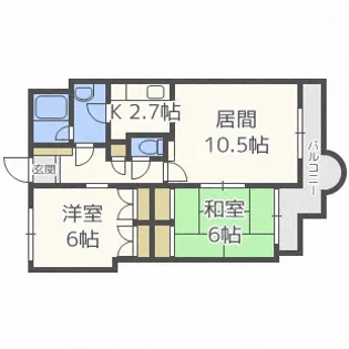 グランメール平和通【1階】の間取り