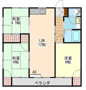 第3コーポ川越【1階】の間取り