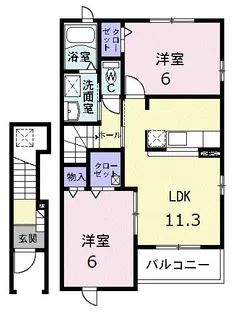 サンリット城ヶ根【2階】の間取り