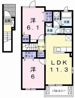 リヴェールコートIII【2階】の間取り