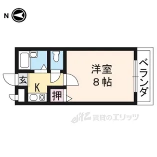 ラナイ・ハイム北花山【3階】の間取り