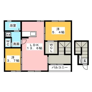 クレセオファインA【2階】の間取り