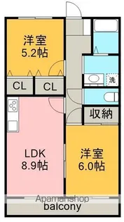 シャングリラ【2階】の間取り