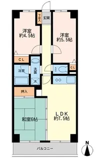 ミアカーサ希望が丘【1階】の間取り