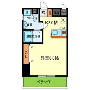 PRIMA ROSA優【2階】の間取り