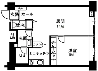 イーストコート2番街【10階】の間取り