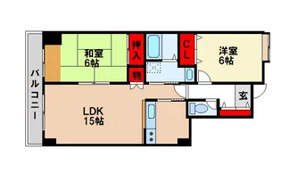 ヴィラ横尾【6階】の間取り