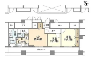 日本橋安田スカイゲート【10階】の間取り