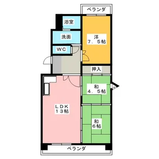 サン・マンション【2階】の間取り