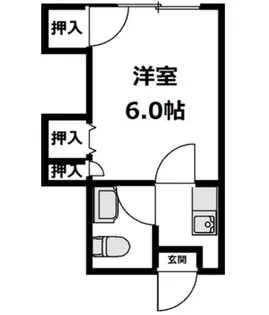 コーポワンサイドビル【1階】の間取り
