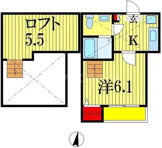 コンパートメントハウス千葉I【2階】の間取り
