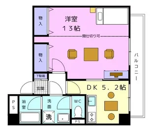 エル・カスティージョ・ワカヤマ【8階】の間取り