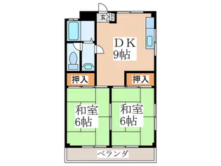 第2晴美ハイツ【3階】の間取り
