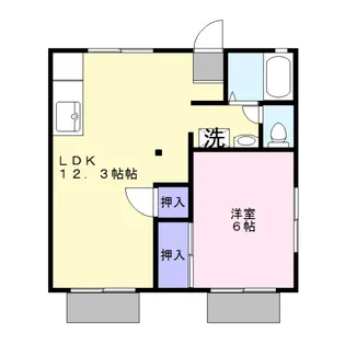 ホワイトコートB【1階】の間取り
