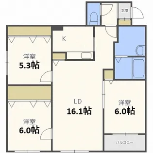 PERFECT PARTNER RESIDENCE A棟【4階】の間取り
