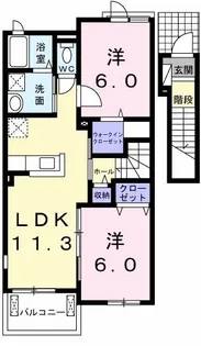 シューティングスター【2階】の間取り