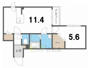 セカンドアヴェニュー【4階】の間取り