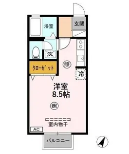ウィルモア霞 C【1階】の間取り