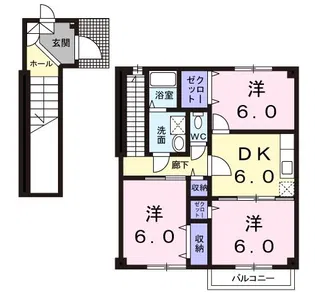 スターライトシティB【2階】の間取り