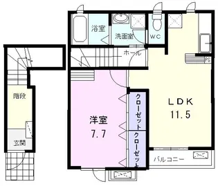 コモドI【2階】の間取り