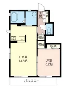 ライフタウン守谷B【1階】の間取り