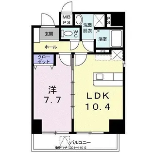 小網町倶楽部【8階】の間取り