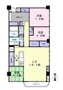 シャトー小金井【6階】の間取り