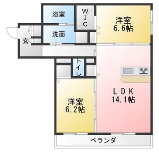 レフィシア末広【3階】の間取り