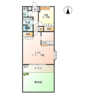 アールヴェイラB【1階】の間取り
