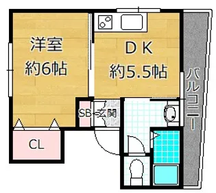 三国マンション【2階】の間取り