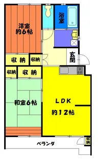 公田ハイツ【4階】の間取り