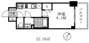 エステムコート神戸グランスタイル【11階】の間取り