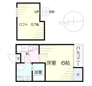 オーチャード霊屋下【2階】の間取り