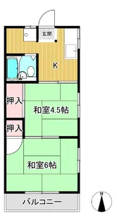 コーナー白峰【2階】の間取り