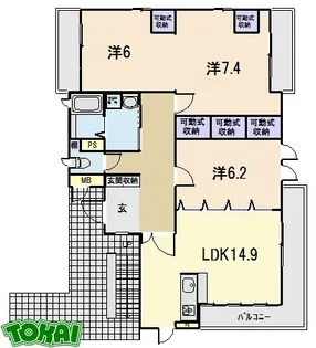 M’sコルテ【1階】の間取り