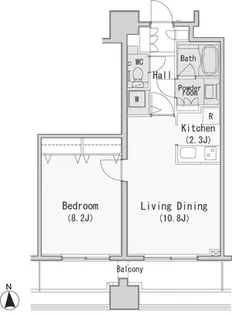 東京都港区西麻布3【マンション】の間取り