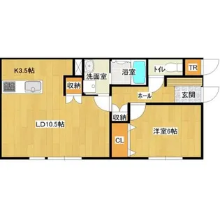 1LDKの間取り画像