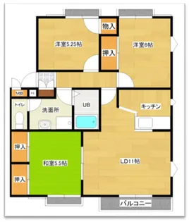 アスステージ赤津B棟【2階】の間取り
