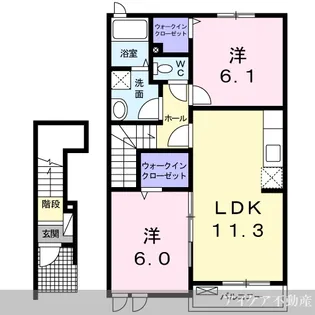 徳島県名西郡石井町石井字石井【アパート】の間取り