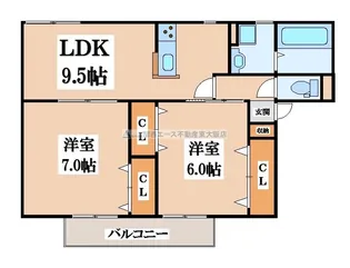 カーサジュネス【2階】の間取り