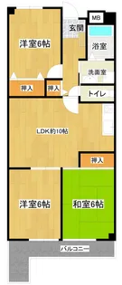 松嶌マンション西緑丘【2階】の間取り