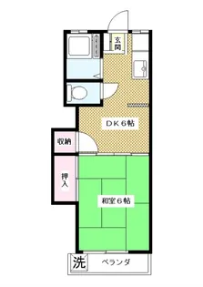 丸にコーポ(定期借家2年)【2階】の間取り