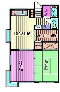 ハイクオリティハイツ らん【2階】の間取り